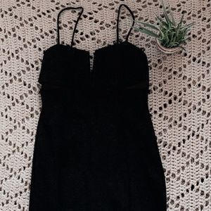 Windsor V-Neck Slit Black Party Dress NWT
